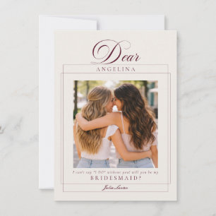 Bridesmaid Colour Palette Info Proposal Photo Card