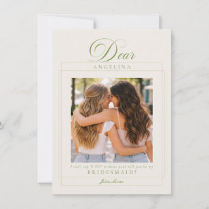 Bridesmaid Colour Palette Info Proposal Photo Card