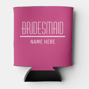 Bridesmaid Custom Name and Date Can Cooler