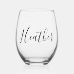 Bridesmaid Custom Name Glass Black<br><div class="desc">Bridesmaid Custom Name Glass Black Wine Day of Wine Glasses. Also great for bachelorette parties!</div>