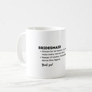 Bridesmaid Definition Card – Funny & Heartfelt Bri Coffee Mug
