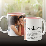 Bridesmaid Definition Photo Wedding Favour Two-Tone Coffee Mug<br><div class="desc">Personalize for your bridesmaids to create a unique keepsake favour gift. A perfect way to show her how amazing she is every day. Designed by Thisisnotme©</div>