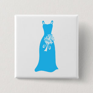 Bridesmaid Dress 2 Inch Square Button