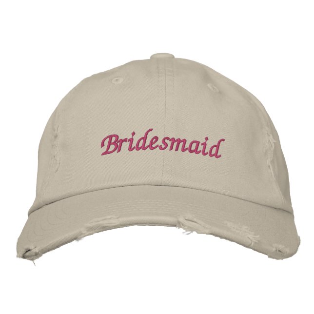 Bridesmaid  embroidered hat (Front)