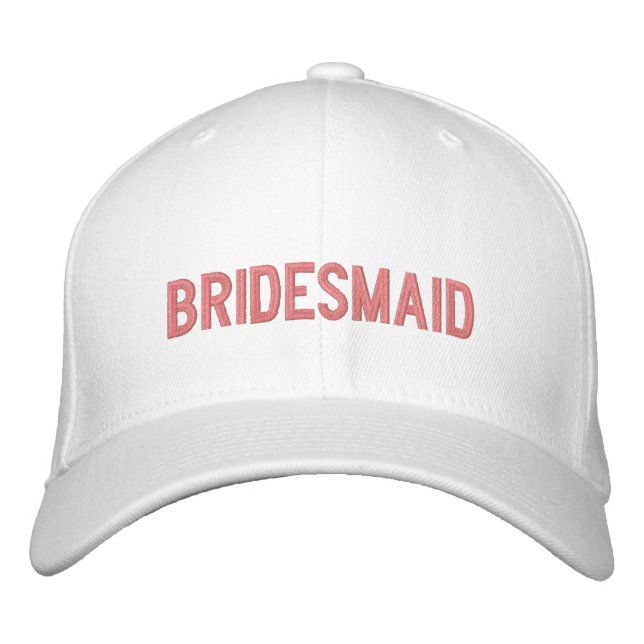 Bridesmaid Embroidered Hat (Front)
