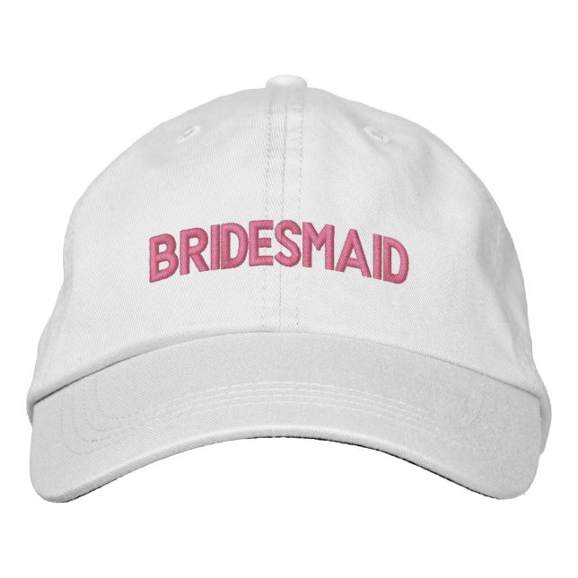 Bridesmaid Embroidered Hat (Front)