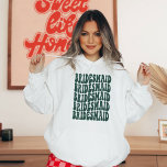 Bridesmaid Emerald Custom Matching Bridal Party Hoodie<br><div class="desc">Looking for the perfect bachelorette party outfit? Look no further than the Emerald Green Bridesmaid personalized custom bachelorette bridal party hoodie sweatshirt! This unique and fun sweatshirt is perfect for any bride-to-be who wants to show her friends and family that she's ready for her big day. The Emerald Green Bridesmaid...</div>