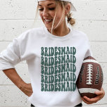 Bridesmaid Emerald Custom Matching Bridal Party Sweatshirt<br><div class="desc">Do you want to have the best bachelorette party ever? Well, with this personalized bridal party crewneck sweatshirt, you can! It's perfect for your group of girlfriends who are all getting ready to hit the town and have some fun. The emerald green colour is sure to set off your look,...</div>
