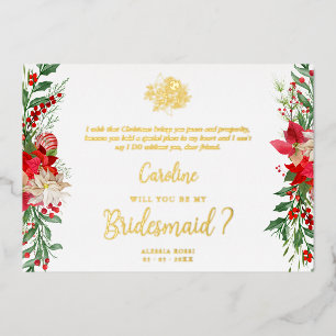 Bridesmaid Fancy Luxury Christmas Proposal