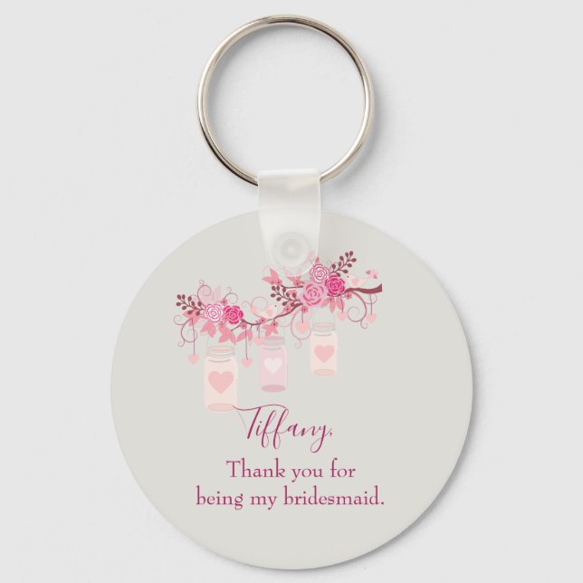 Bridesmaid Favour Gift Keychain (Front)