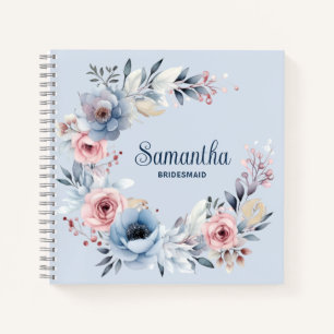 Bridesmaid favour gift notebook