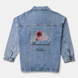 BRIDESMAID FLORAL CUSTOM JEANS JACKET