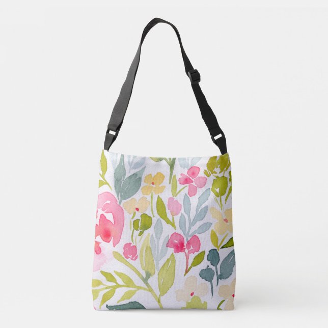 Bridesmaid Floral Monogram Crossbody Bag (Back)
