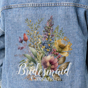 Bridesmaid Floral Nom Fleur sauvage Mariage