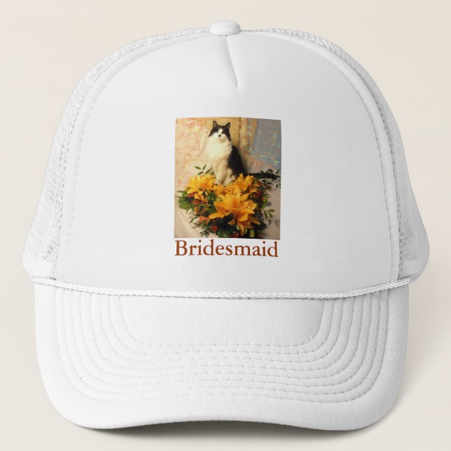 Bridesmaid Flowers Trucker Hat (Front)