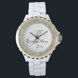 Bridesmaid Gift Chic Monogram Casual Cool Sporty  Watch<br><div class="desc">Wedding Party Gifts Bridesmaid Gift Chic Monogram Casual Cool Sporty Watch. Click personalize this template to customize it with your monogram initial, the first name and the marriage date quickly and easily. Bridesmaid Gift Chic Monogram Casual Cool Sporty Watch, is part of the Bridesmaid Gift Collection in this store. 30...</div>