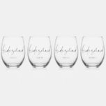 Bridesmaid Gift Custom Wine Glass Drinkware Set<br><div class="desc">Bridesmaid Gift Custom Wine Glass Drinkware Set  |  Bridesmaid Proposal Gift Wine Glass</div>