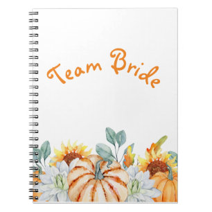 Bridesmaid Gift Fall Wedding Theme Notebook