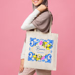 Bridesmaid gift Lemon Blue tiles custom name  Tote Bag<br><div class="desc">Bridesmaid gifts Blue tiles and lemon Amalfi coast Positano Mediterranean style personalized name tote bag,  bridal party gifts.</div>