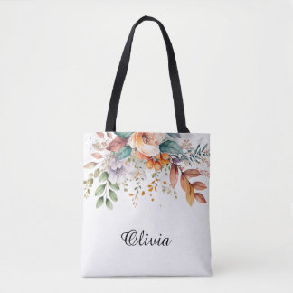 Bridesmaid Gift Personalized Tote Bag Blush