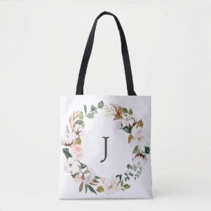 Bridesmaid Gift Personalized Tote Bag Magnolia