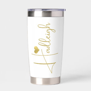 Bridesmaid   Gold Script Name  Insulated Tumbler