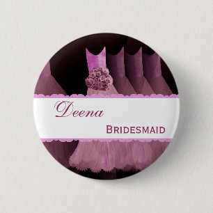BRIDESMAID ID Button TPink Gowns Pink Lace V9