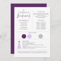 Bridesmaid Information and Proposal Card Template