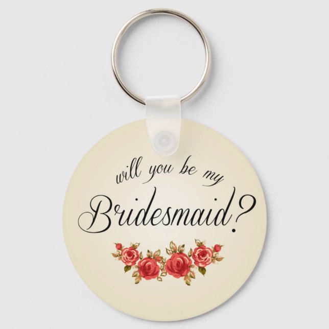 Bridesmaid Invitation Keychain (Front)