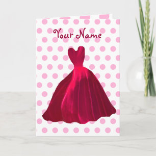 BRIDESMAID Invitation ROSE RED Velvet Gown V5