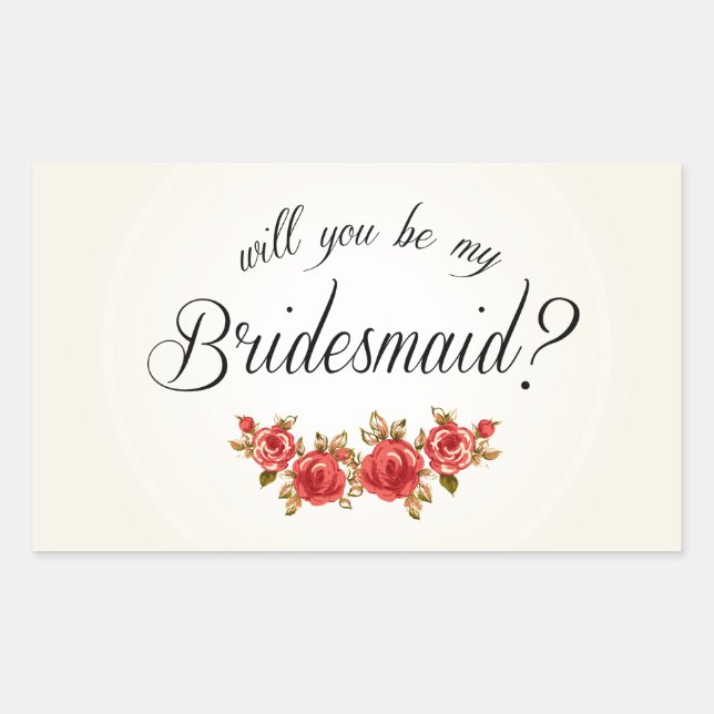 Bridesmaid Invitation Sticker (Front)