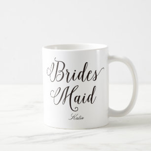 Bridesmaid Lettering Wedding Personalized Coffee Mug