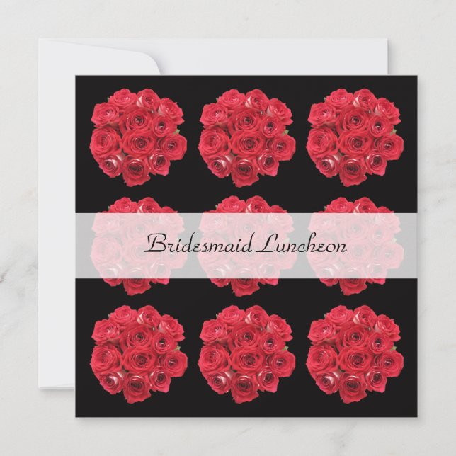 Bridesmaid Luncheon Invitation -- Bridal Roses (Front)