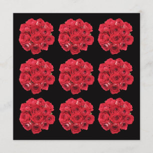 Bridesmaid Luncheon Invitation -- Red Roses