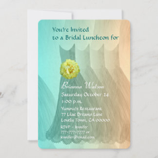 Bridesmaid Luncheon or Brunch Green Gold V01 Invitation