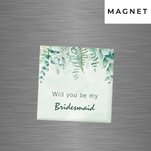 Bridesmaid maid of honour eucalyptus greenery magnet