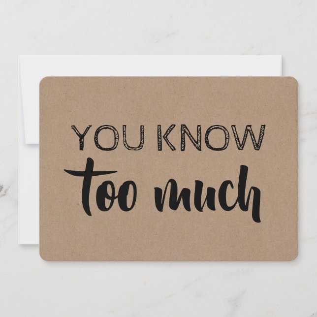 Bridesmaid / Maid of Honour Funny Modern Invitation (Front)