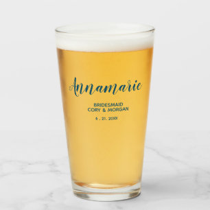 Bridesmaid, Maid of Honour ,Personalized Wedding Glass