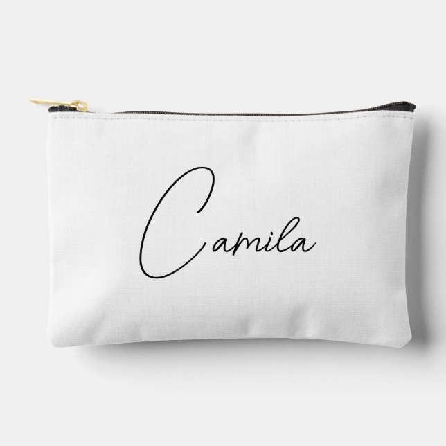Bridesmaid Makeup Bags, Personalized Cosmetic Bags (Front)