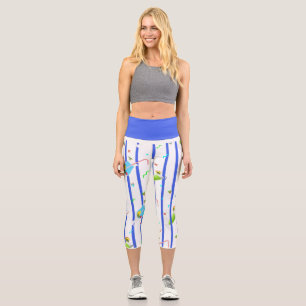 Bridesmaid Margarita Lime Fiesta Party High Waiste Capri Leggings