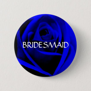 BRIDESMAID -midnight blue rose  button