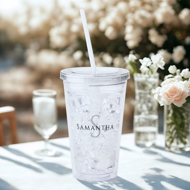 Bridesmaid Minimalist Name Acrylic Tumbler (Creator Uploaded)