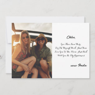 BRIDESMAID MODÈLE DE CARTE DE PROPOSITION PERSONNA