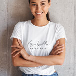 Bridesmaid | Modern Minimalist Script Bachelorette<br><div class="desc">This Bridesmaid custom design features a handwritten script typography. You can easily personalize the name and title or add your custom message! The perfect elegant accessory for a bridesmaid proposal or bachelorette!</div>