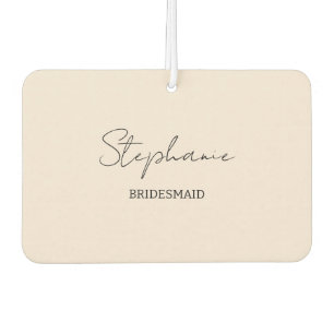 Bridesmaid   Modern Minimalist Script Blush Pink Air Freshener
