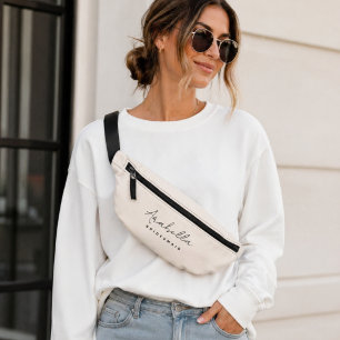 Bridesmaid   Modern Minimalist Script Blush Pink Fanny Pack