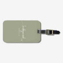 Bridesmaid Modern Minimalist Script Sage Green