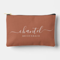 Bridesmaid Modern Script Cosmetic Terracotta
