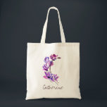 Bridesmaid Monogram Floral Letter C Wedding Tote Bag<br><div class="desc">Modern hand drawn watercolor,  floral-shaped monogram letter C can be easily customized with bridesmaid's name. Great for weddings and other special events.  Check out the entire alphabet collection for your monogram preference.</div>