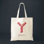 Bridesmaid Monogram Floral Letter Y Wedding Tote Bag<br><div class="desc">Lovely modern hand drawn watercolor,  floral-shaped monogram letter Y can be easily customized with bridesmaid's name. Add pizazz to your wedding party,  or other special event.  Check out the entire floral alphabet collection for your preferred monogram.</div>